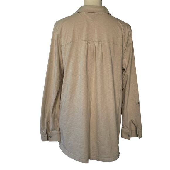 J Jill Tunic Long Sleeve Shirt Basics Minimalist Capsule Cotton Size Large - Picture 2 of 8